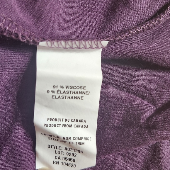 Plum-colored Peplum Top with Bow detail - Jacob - size L - Picture 5 of 5